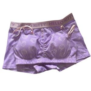 Hello Kitty Women's Cotton Bra & Boxer
Set - Light Purple Size Medium